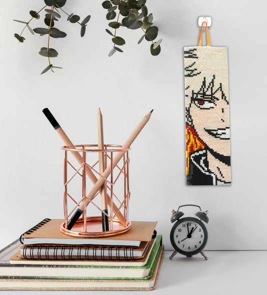 Bakugo Cross Stitched Wall Hanging