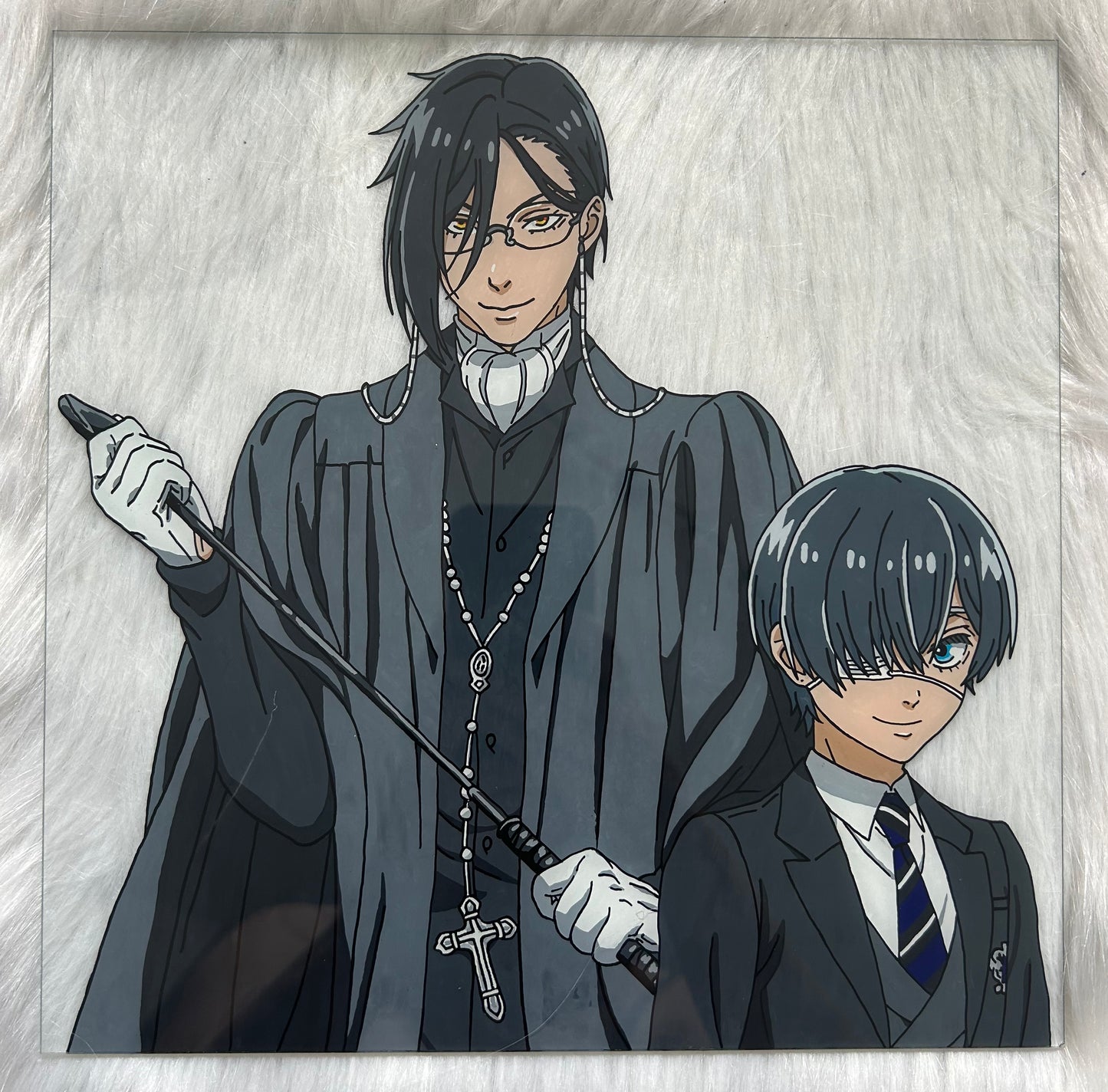 Sebastian & Ciel - Black Butler Public School Arc Glass Painting