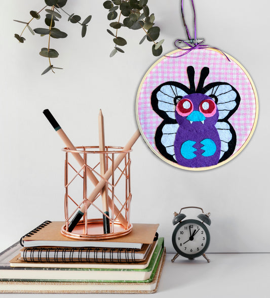 Butterfree Felt Embroidery Hoop