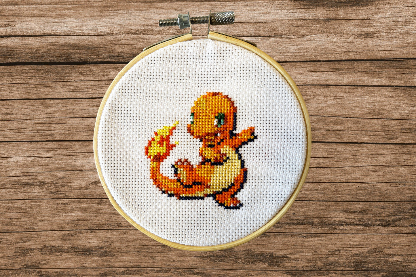 Charmander Small Cross Stitch Hoop