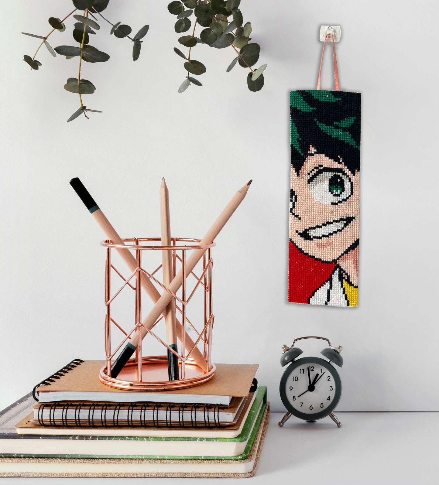 Deku Cross Stitched Bookmark / Wall Hanging