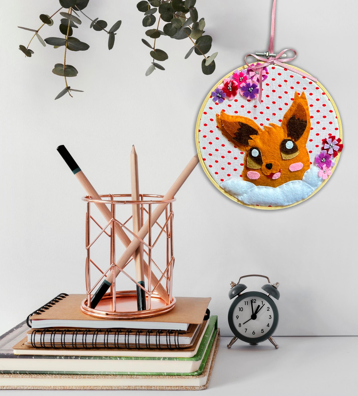 Eevee Felt Embroidery Hoop