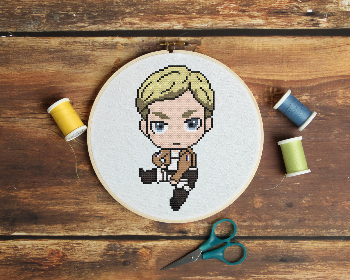 Erwin Smith from Attack on Titan Cross Stitch Pattern