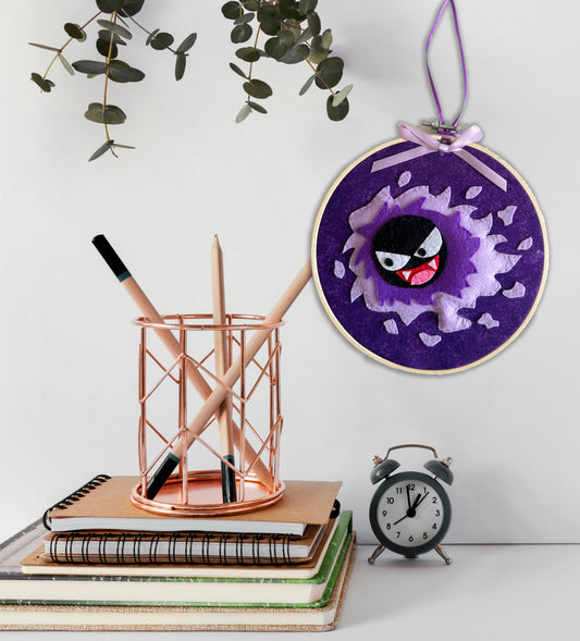 Ghastly Felt Embroidery Hoop