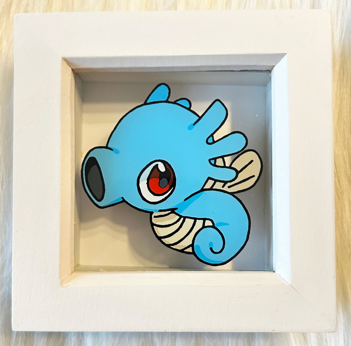 Horsea Pokemon Glass Painting