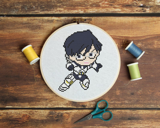 Iida from My Hero Academia Cross Stitch Pattern