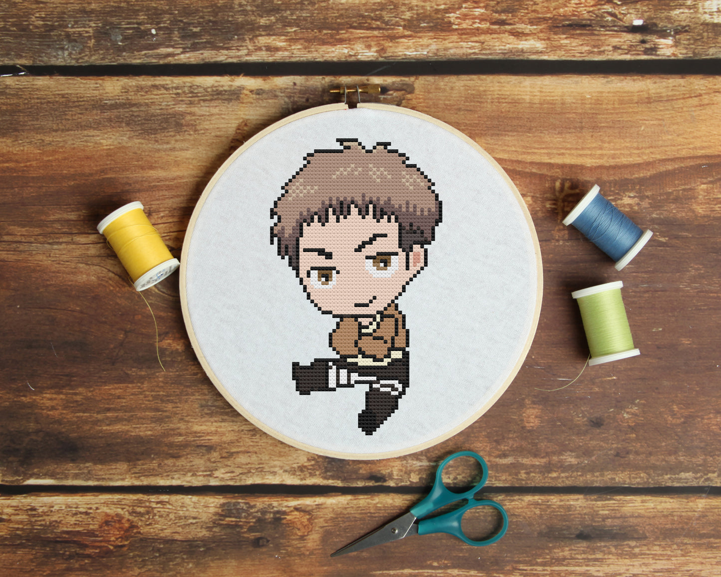 Jean Kirstein from Attack on Titan Cross Stitch Pattern