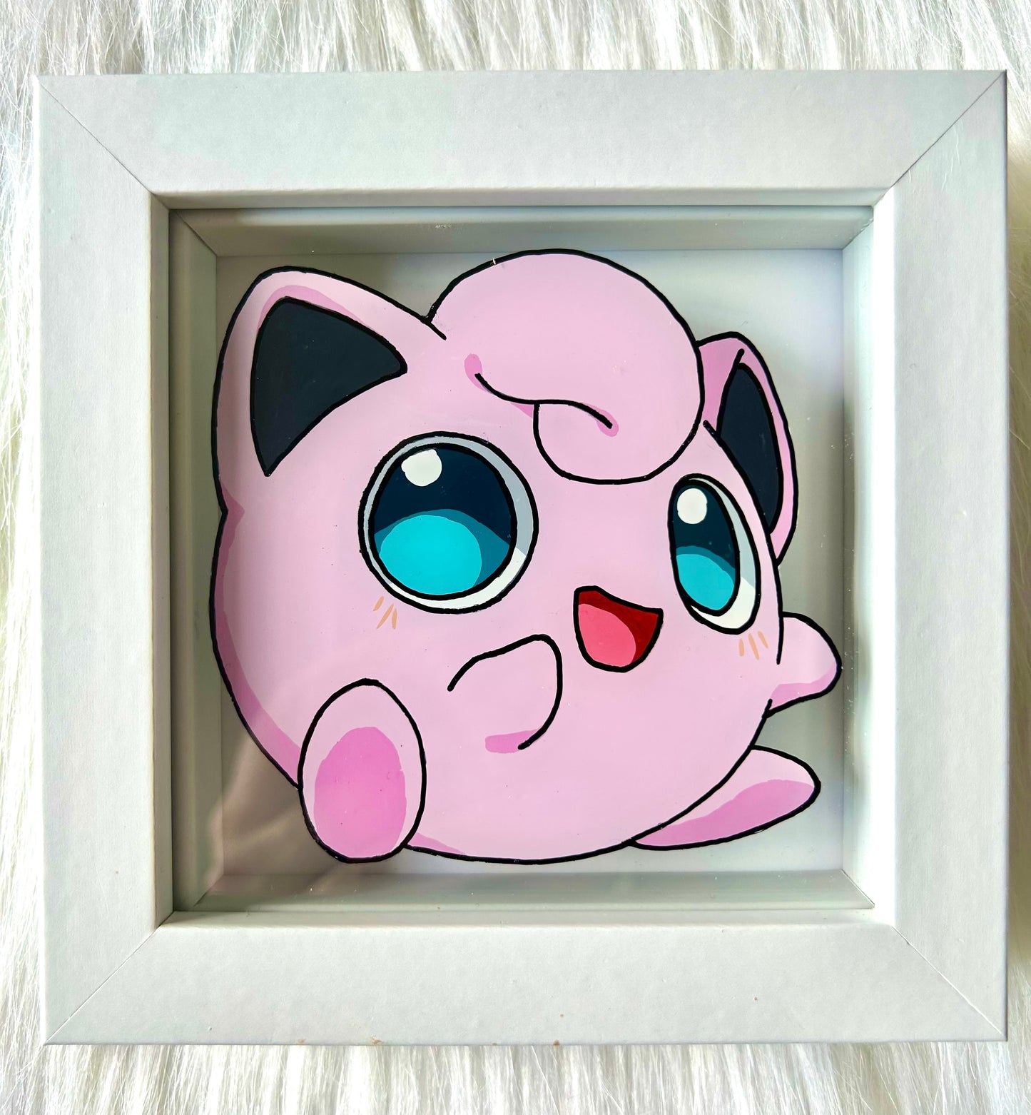 Jigglypuff Pokemon Glass Painting