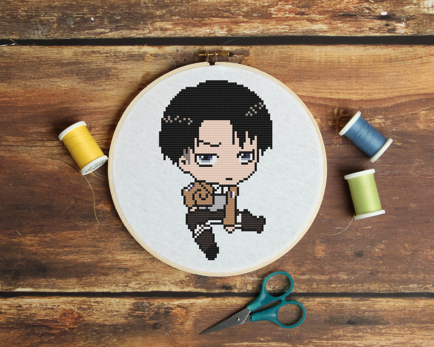 Levi Akerman from Attack on Titan Cross Stitch Pattern