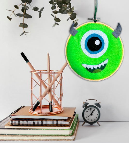 Mike Wazowski Felt Embroidery Hoop