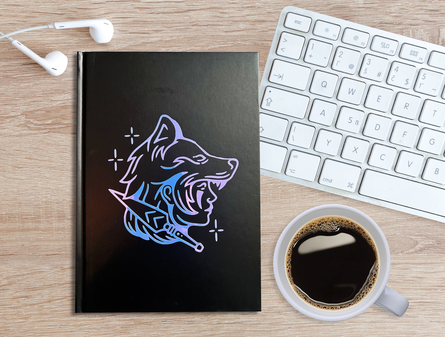 Princess Mononoke A5 Purple Holo Foiled Notebook - Lined