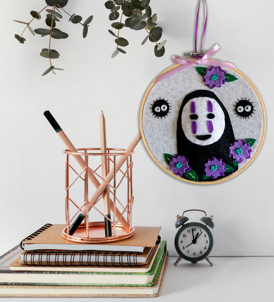 No Face Felt Embroidery Hoop