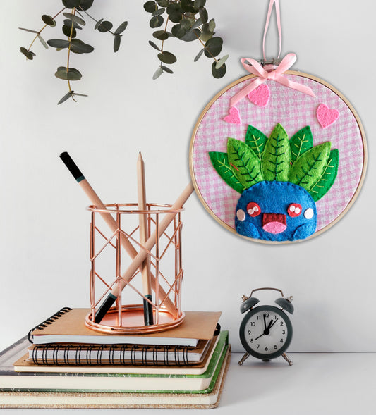 Oddish Felt Embroidery Hoop