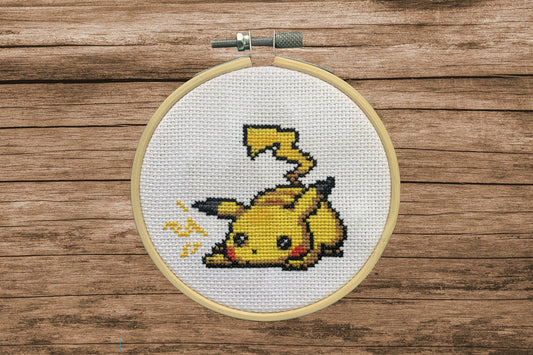 Pikachu Small Cross Stitch Hoop