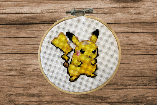 Pikachu Small Cross Stitch Hoop