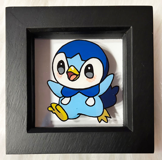 Piplup Pokemon Glass Painting