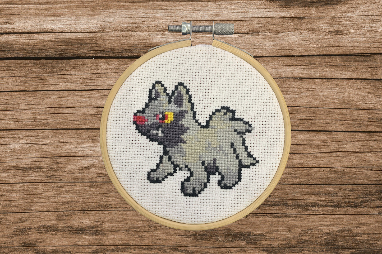 Poochyena Small Cross Stitch Hoop