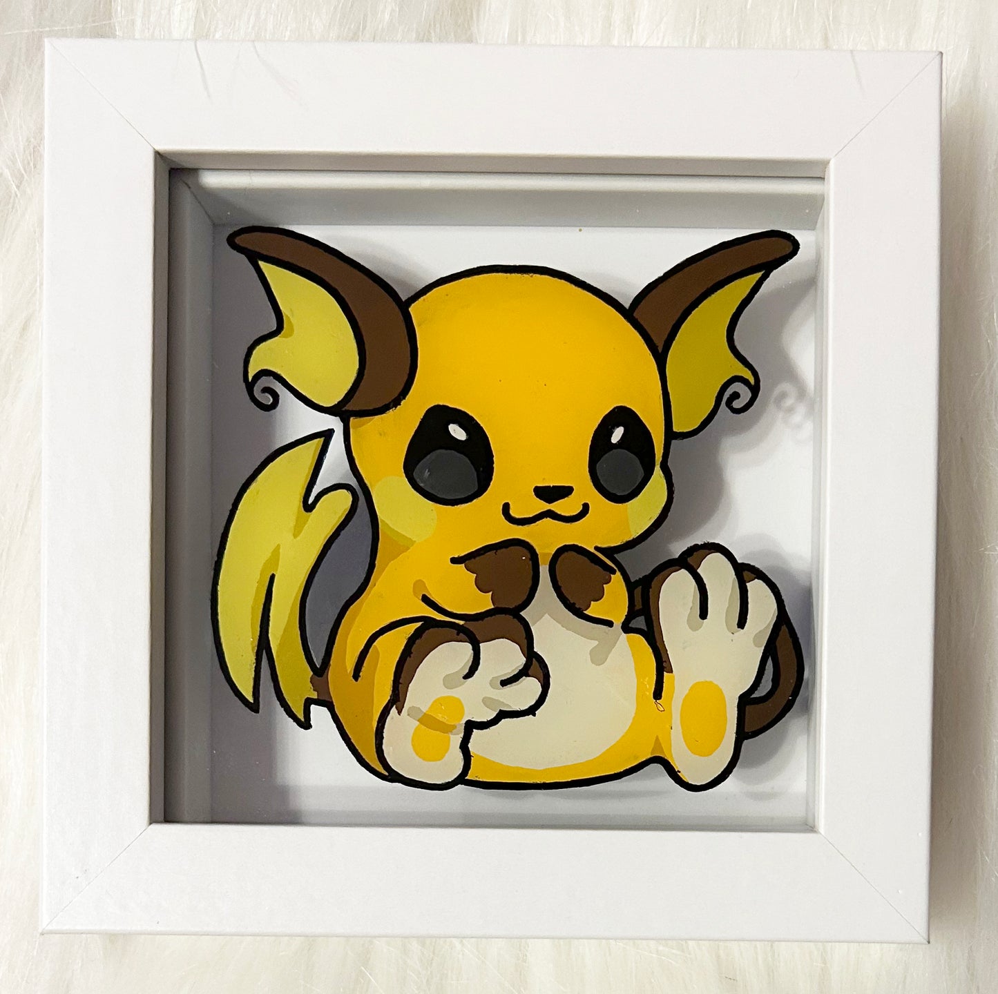 Raichu Pokemon Glass Painting