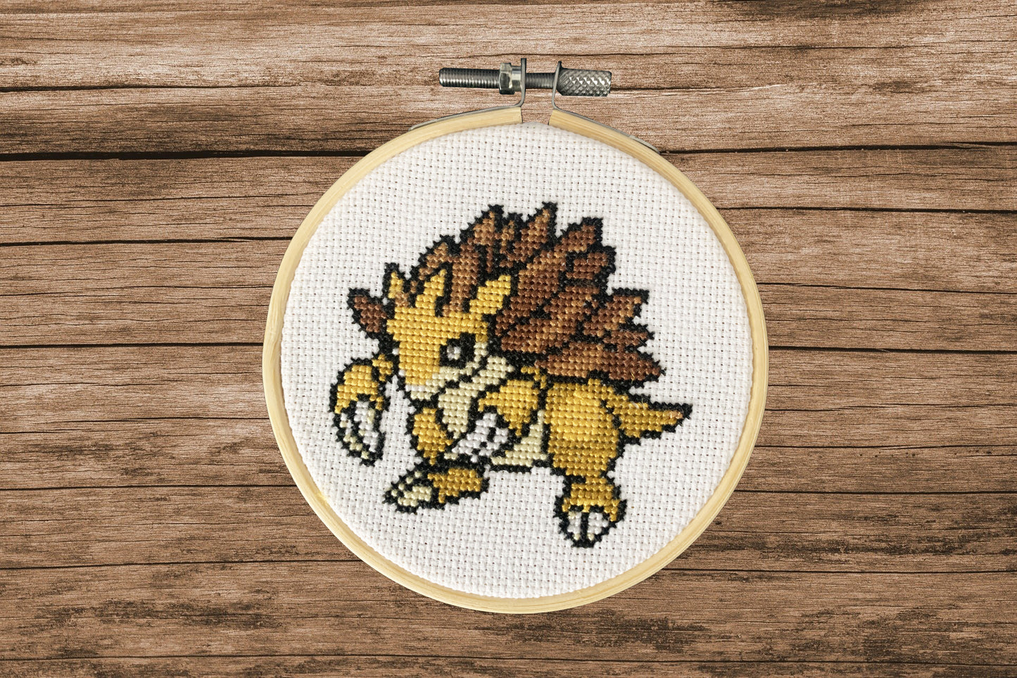 Sandslash Small Cross Stitch Hoop