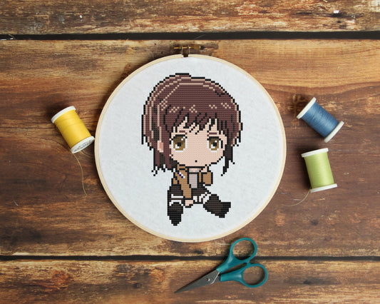 Sasha Braus from Attack on Titan Cross Stitch Pattern