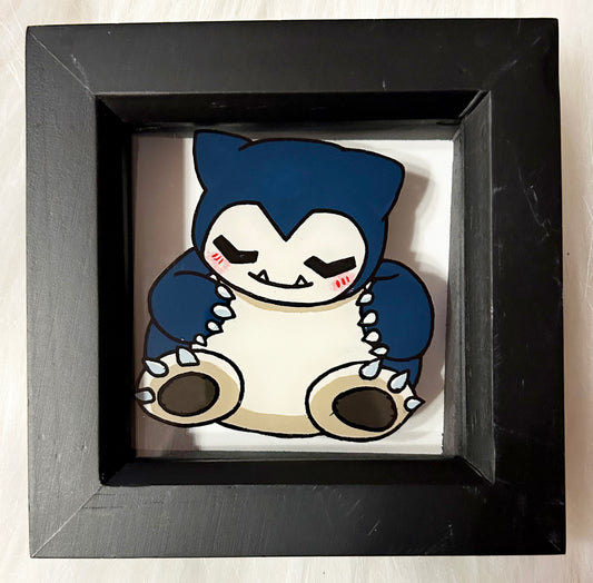 Snorlax Pokemon Glass Painting