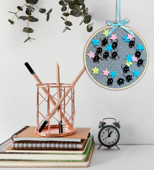 Soot Sprites Felt Embroidery Hoop