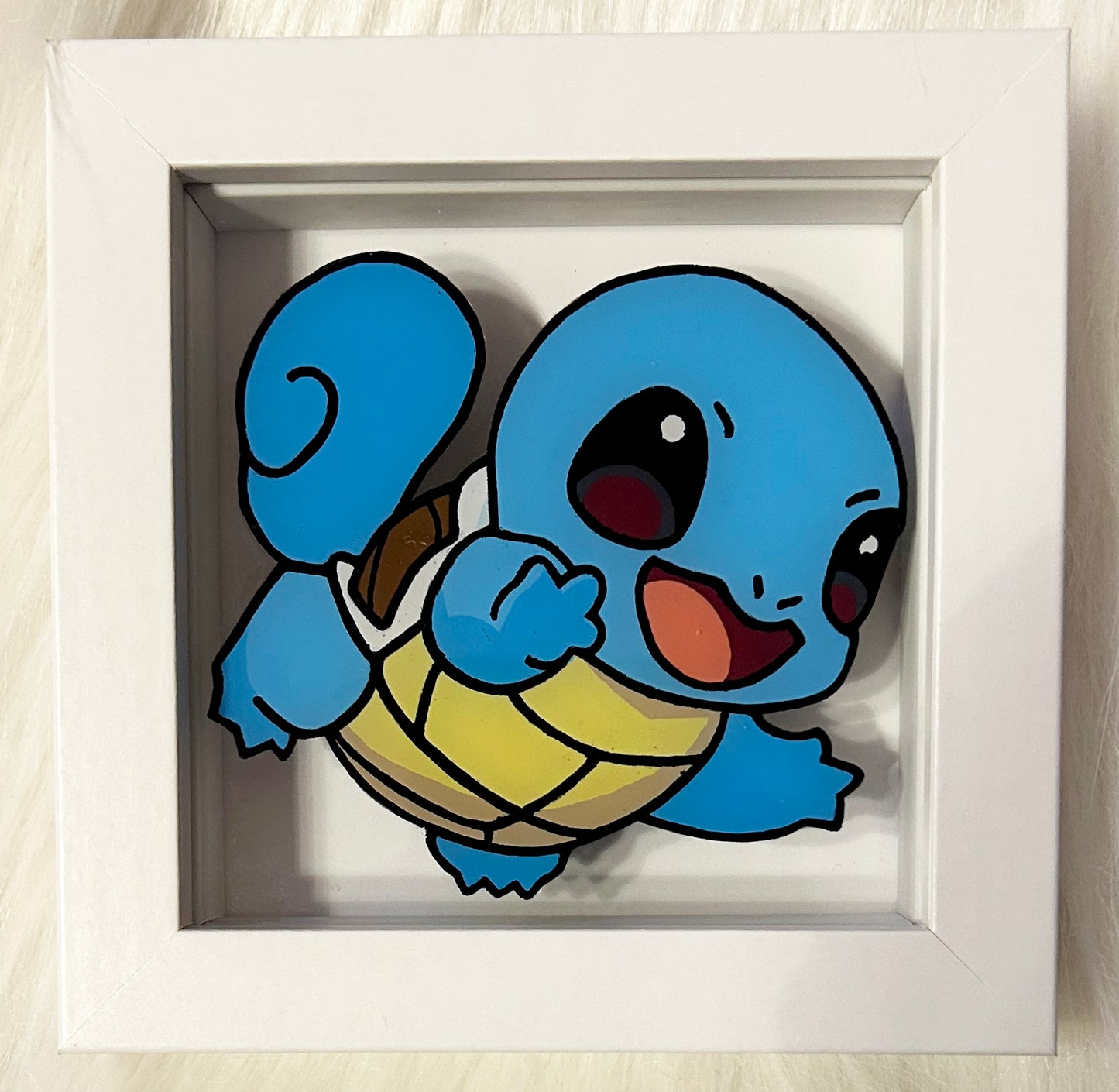 Squirtle Pokemon Glass Painting