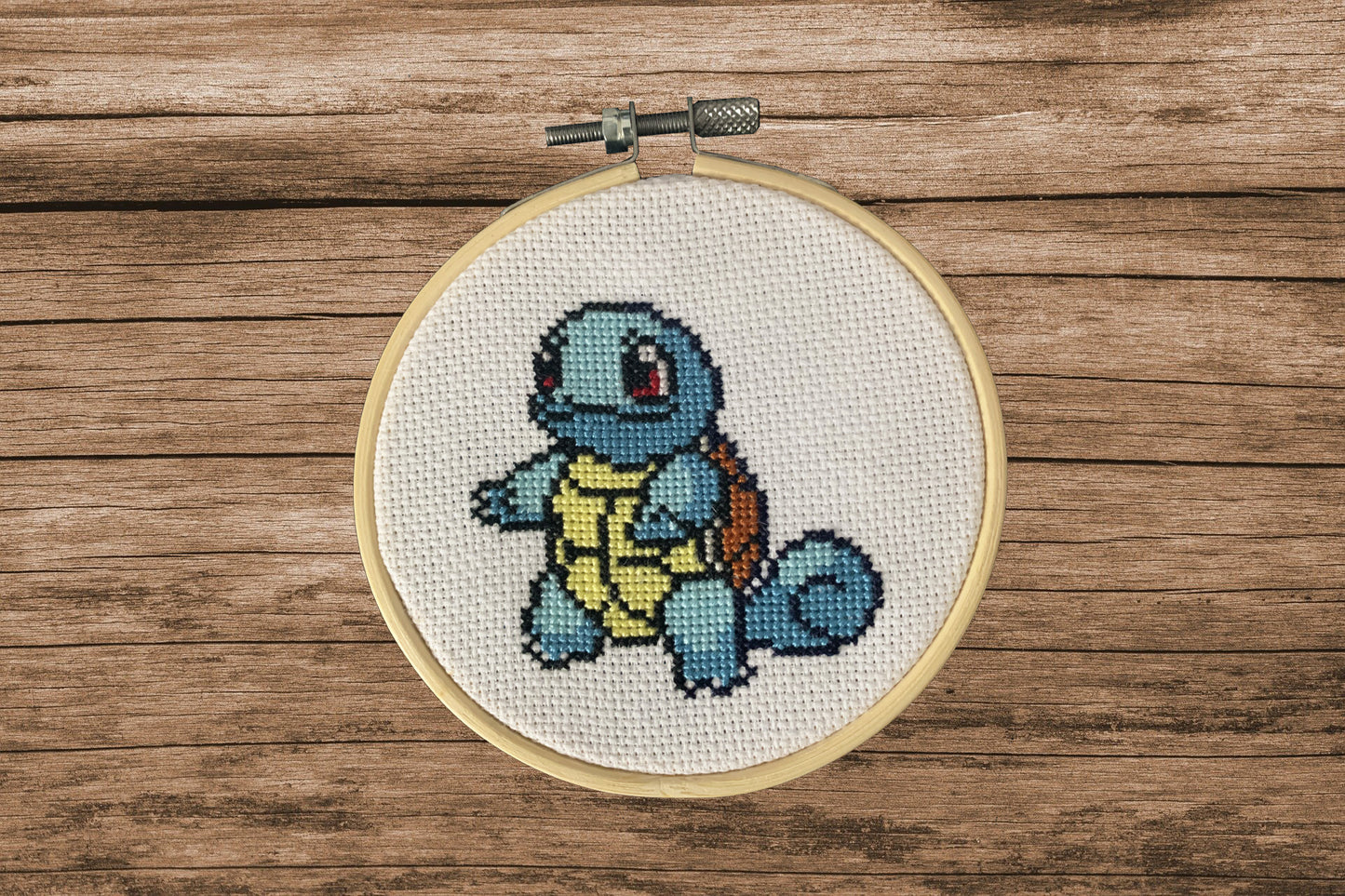 Squirtle Small Cross Stitch Hoop