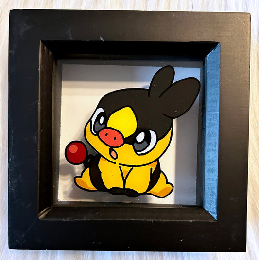 Tepig Pokemon Glass Painting