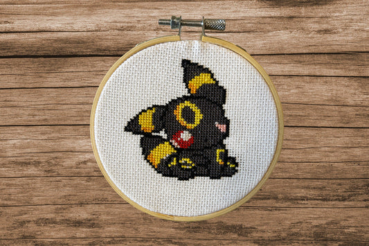 Umbreon Small Cross Stitch Hoop