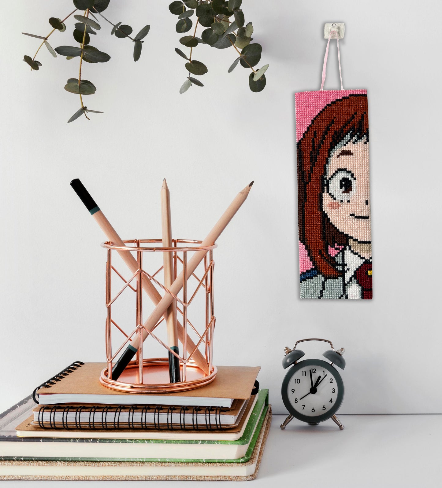 Uraraka Cross Stitched Bookmark / Wall Hanging