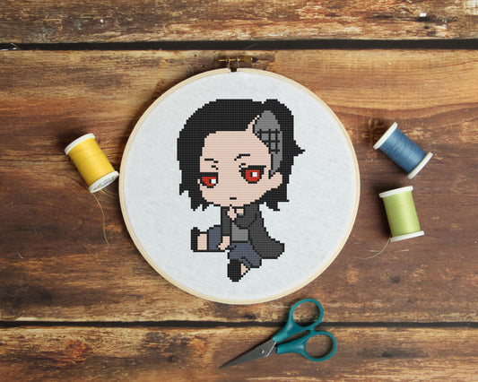 Uta from Tokyo Ghoul Cross Stitch Pattern