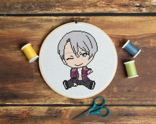 Viktor Nikiforov from Yuri On Ice Cross Stitch Pattern