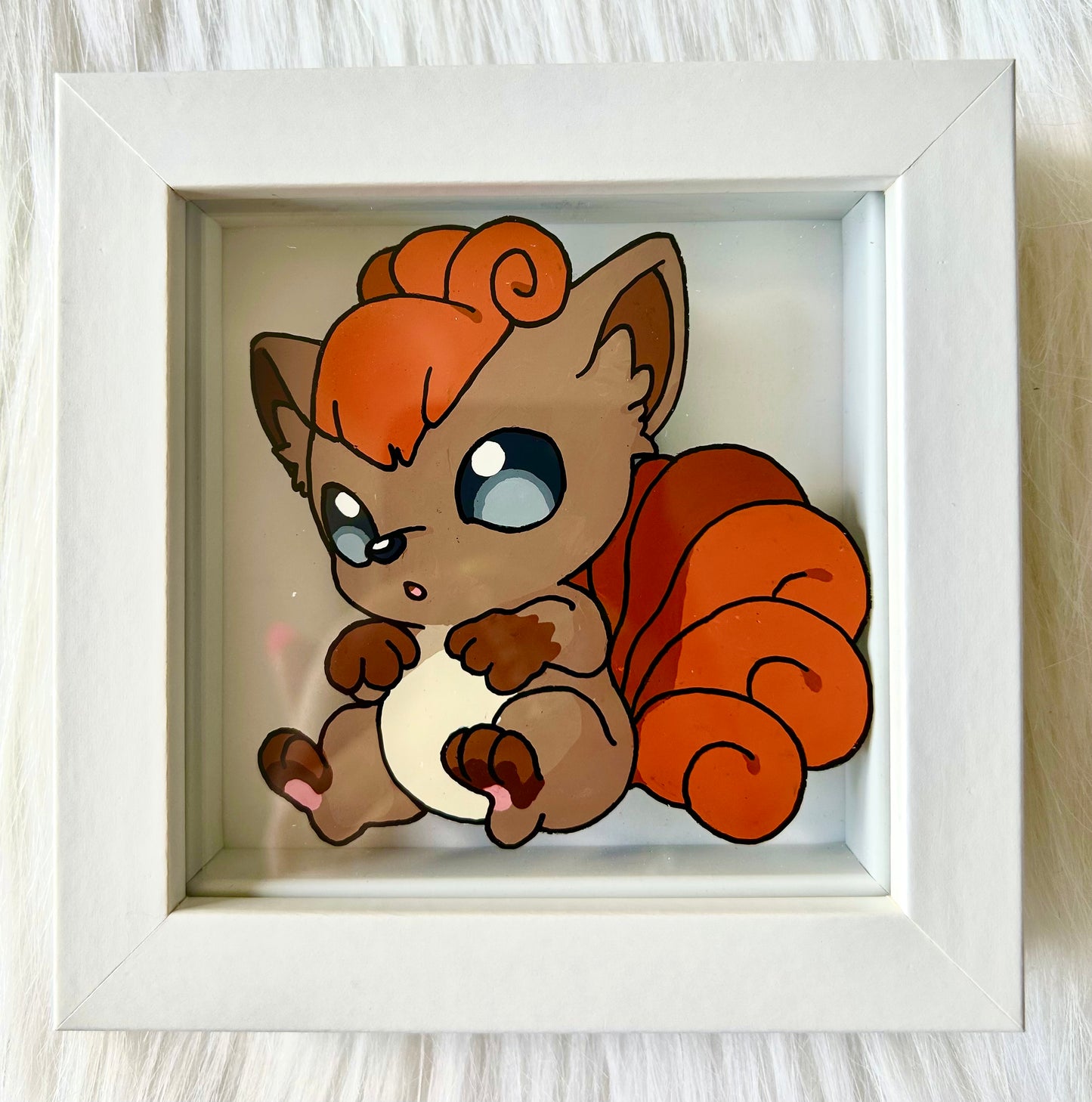 Vulpix Pokemon Glass Painting